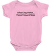 funny t shirt official dog walker. Baby Onesie
