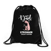 My Dad is Stronger Than Yours Drawstring Bags