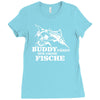 buddy f&auml;ngt nur gro&szlig;e fische funny Ladies Fitted T-Shirt