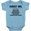 August Girl Hated By Many Baby Onesie