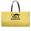 i mustache you a question Weekender Totes