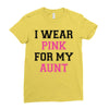 i wear pink for my aunt breast cancer Ladies Fitted T-Shirt