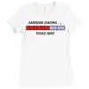 sarcasm loading please wait (2) Ladies Fitted T-Shirt