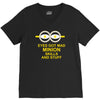 new mens womens kids eye got mad minion skills and stuff funny novelty V-Neck Tee