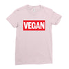 marvel logo parody vegan Ladies Fitted T-Shirt