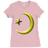 gay pride star and crescent Ladies Fitted T-Shirt