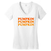 pumpkin pumpkin pumpkin Women's V-Neck T-Shirt