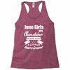 June Girls Are Sunshine Mixed With A Little Hurricane Racerback Tank