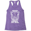 Never Underestimate Dog Rescuer Who Was Born April Racerback Tank