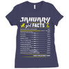 January Girl Facts Capricorn Ladies Fitted T-Shirt