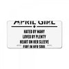 Smartass April Girl License Plate