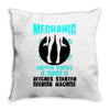 mechanic droppin panties singe Throw Pillow