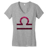 libra logo Women's V-Neck T-Shirt
