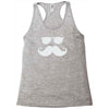 hipster glasses and moustache Racerback Tank