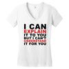 i can explain it to you but i can't understand it for you Women's V-Neck T-Shirt