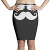 hipster glasses and moustache Pencil Skirts