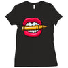 bullet in mouth Ladies Fitted T-Shirt