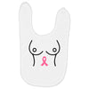 breast with pink ribbon Baby Bibs