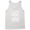 care about pizza and 3 people girls Tank Top