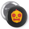 frightened jack o lantern Pin-back button