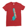 book dinosaurs Ladies Fitted T-Shirt