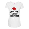 this girl loves christmas Maternity Scoop Neck T-shirt