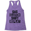 gas clutch shift repeat Racerback Tank