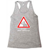 body under construction road sign Racerback Tank