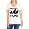 run forest run Ladies Curvy T-Shirt