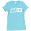 believe big foot sasquatch bigfoot Ladies Fitted T-Shirt