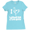 i love music Ladies Fitted T-Shirt