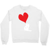 bird love heart animal graph note music party pop art gift Crewneck Sweatshirt