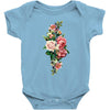 breast cancer flowers Baby Bodysuit