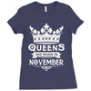 Queens Are Born In November\ Ladies Fitted T-Shirt