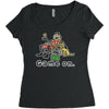 baseball game on short Women's Triblend Scoop T-shirt