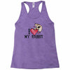 i love my rabbit Racerback Tank