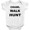 crawl walk hunt Baby Bodysuit