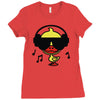 music duck Ladies Fitted T-Shirt
