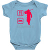 eat sleep battlefield Baby Bodysuit