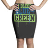 i bleed blue and green Pencil Skirts