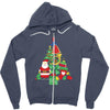christmas tree made of bells stocking santa Zipper Hoodie