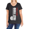 big fan of fast food Ladies Curvy T-Shirt