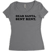 dear santa sent rent Women's Triblend Scoop T-shirt
