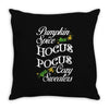 pumpkin spice hocus pocus and cozy sweaters Throw Pillow