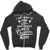 drink wine &amp; watch christmas movies Zipper Hoodie