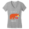 bearly awake Women's V-Neck T-Shirt