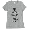 keep calm and roll out Ladies Fitted T-Shirt