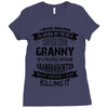 Super Cool Granny Of A Freaking Awesome Granddaughter Ladies Fitted T-Shirt