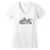 jurassic story Women's V-Neck T-Shirt