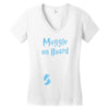 Muggle On Board Blue Women's V-Neck T-Shirt